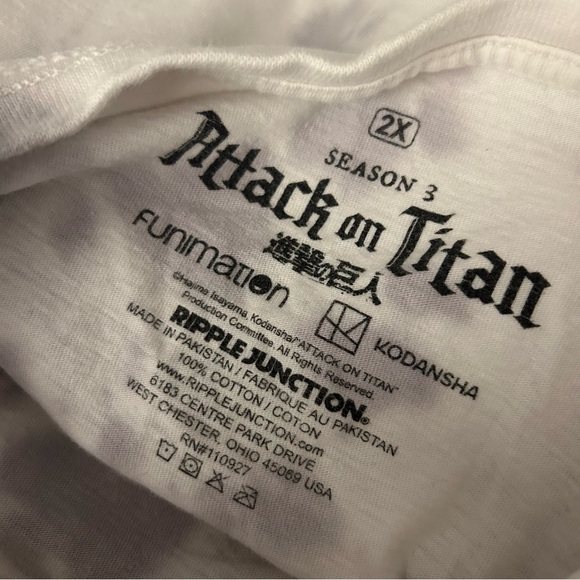💕 Attack on Titan Graphic Long Sleeve Shirt 2X - Picture 12 of 12